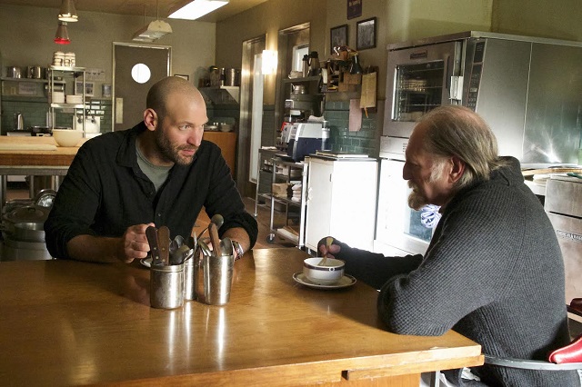 THE STRAIN -- "Bad White" -- Episode 302 -- (Airs Sunday, September 4, 10:00 pm e/p) Pictured: (l-r) Corey Stoll as Ephraim Goodweather, David Bradley as Abraham Setrakian. CR: Michael Gibson/FX