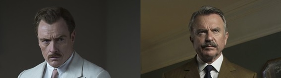 Os acusados: Doutor Armstrong (Toby Stephens) e General MacArthur (Sam Neill)