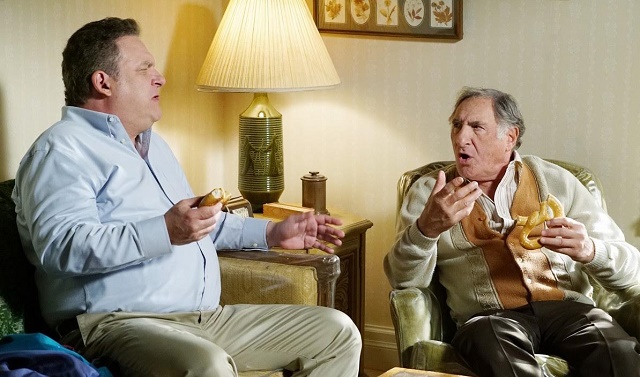 THE GOLDBERGS - "Crazy Calls" - After getting their first-ever answering machines, Murray and Pop-Pop wage a message war on one another. Fed up, Erica, Barry and Pops try to stop the fighting by offering a trip to a hockey game as an olive branch. Meanwhile, Adam finally finds a lunch-time home with some lovable geeks in the computer room, but Beverly worries about his social standing and intervenes, on "The Goldbergs," WEDNESDAY, OCTOBER 12 (8:00-8:30 p.m. EDT), on the ABC Television Network. (ABC/Ron Tom) JEFF GARLIN, JUDD HIRSCH