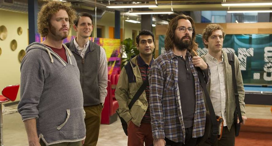 T.J. Miller e o elenco de Silicon Valley da HBO