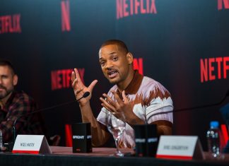 Astros de Bright e Altered Carbon são apresentados durante coletiva de imprensa em São Paulo pela Netflix